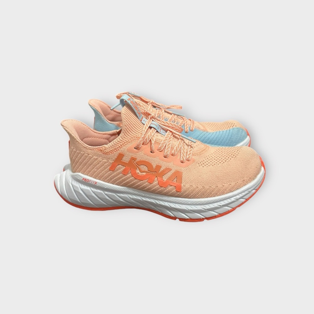 NEW! HOKA Pro Fly Carbon X 3 Pink/Orange & Blue Pastel Running Sneakers